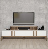 Comodă TV Trendy Eylul White/Walnut 168x51.6x39cm GTR000142