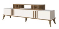 Comodă TV Trendy Eylul White/Walnut 168x51.6x39cm GTR000142 imaginea #3 — magazin online Desire.md