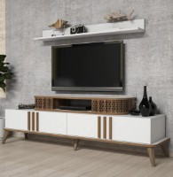Comodă TV Trendy Eylul White/Walnut 168x51.6x39cm GTR000146 imaginea #3 — magazin online Desire.md