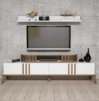 Comodă TV Trendy Eylul White/Walnut 168x51.6x39cm GTR000146