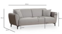 Canapea Trendy Aren Grey 215x85x85cm GTR003033 imaginea #7 — magazin online Desire.md