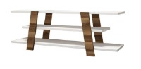 Comodă TV Trendy Floare White/Walnut 120x42x33.6cm GTR000047 imaginea #2 — magazin online Desire.md