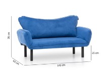 Canapea Trendy Chatto Blue 140x70x65cm GTR002980 imaginea #8 — magazin online Desire.md