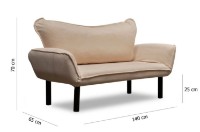 Canapea Trendy Chatto Cream 140x70x65cm GTR002981 imaginea #6 — magazin online Desire.md