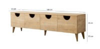 Comodă TV Trendy Four Seasons Oak 140x50x35cm GTR000332 imaginea #3 — magazin online Desire.md