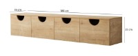 Comodă TV Trendy Four Seasons Oak 140x35x35cm GTR000331 imaginea #4 — magazin online Desire.md