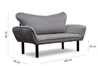 Canapea Trendy Chatto Grey 140x70x65cm GTR002982 imaginea #6 — magazin online Desire.md