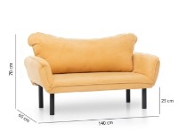Canapea Trendy Chatto Mustard 140x70x65cm GTR002984 imaginea #7 — magazin online Desire.md