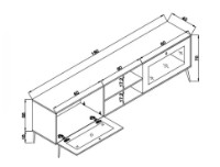 Comodă TV Trendy Hazeran 180 Oak 180x70x40cm GTR006425 imaginea #5 — magazin online Desire.md