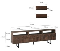 Comodă TV Trendy Helen Walnut/Black 170x55x30cm GTR000350 imaginea #4 — magazin online Desire.md