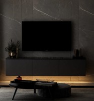 Comodă TV Trendy Iluminat cu neon Anthracit 160x35x32cm GTR000199 imaginea #5 — magazin online Desire.md