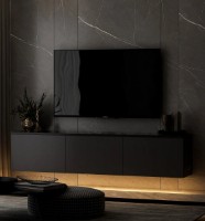 Comodă TV Trendy Iluminat cu neon Anthracit 160x35x32cm GTR000199