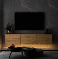 Comodă TV Trendy Iluminat cu neon Pine Atlantic 160x35x32cm GTR000200 imaginea #2 — magazin online Desire.md