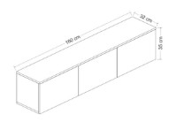 Comodă TV Trendy Iluminat cu neon Pine Atlantic 160x35x32cm GTR000200 imaginea #5 — magazin online Desire.md