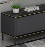 Comodă TV Trendy Imaj Anthracit/Gold/Black 180x45.2x35cm GTR000198 imaginea #2 — magazin online Desire.md