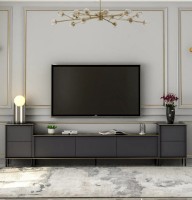 Comodă TV Trendy Imaj Anthracit/Gold/Black 260x60x35cm GTR006462