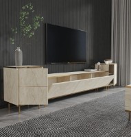 Comodă TV Trendy Imaj Travertin/Gold 260x60x35cm GTR006464 imaginea #5 — magazin online Desire.md