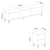 Comodă TV Trendy Imaj Travertin/Gold 260x60x35cm GTR006464 imaginea #4 — magazin online Desire.md