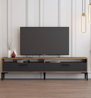 Comodă TV Trendy Istanbul Walnut/Anthracit/Black 180x47x35cm GTR000102