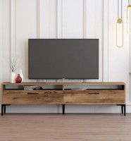 Comodă TV Trendy Istanbul Walnut/Black 180x47x35cm GTR000101