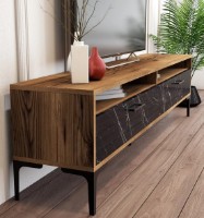 Comodă TV Trendy Istanbul Walnut/Black Marble/Black 180x47x35cm GTR000103 imaginea #3 — magazin online Desire.md