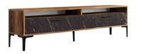 Comodă TV Trendy Istanbul Walnut/Black Marble/Black 180x47x35cm GTR000103 imaginea #4 — magazin online Desire.md