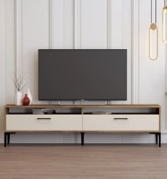 Comodă TV Trendy Istanbul Walnut/Cream/Black 180x47x35cm GTR000104