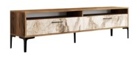 Comodă TV Trendy Istanbul Walnut/White Marble/Black 180x47x35cm GTR000106 imaginea #4 — magazin online Desire.md