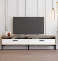 Comodă TV Trendy Istanbul Walnut/White/Black 180x47x35cm GTR000105