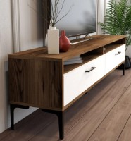 Comodă TV Trendy Istanbul Walnut/White/Black 180x47x35cm GTR000105 imaginea #3 — magazin online Desire.md