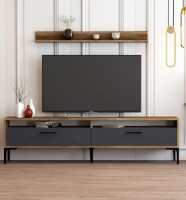 Comodă TV Trendy Istanbul Walnut/Anthracit/Black 180x47x35cm GTR000115