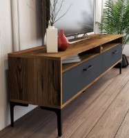 Comodă TV Trendy Istanbul Walnut/Anthracit/Black 180x47x35cm GTR000115 imaginea #3 — magazin online Desire.md