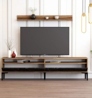 Comodă TV Trendy Istanbul Walnut/Black Marble/Black 180x47x35cm GTR000116 imaginea #2 — magazin online Desire.md