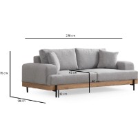Canapea Trendy Eti Grey/Oak 220x98x78cm GTR003265 imaginea #2 — magazin online Desire.md