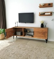 Comodă TV Trendy Joanne Oak/Black 150x55x30cm GTR000347 imaginea #2 — magazin online Desire.md