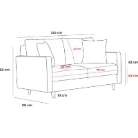 Canapea Trendy Eva Anthracit 210x90x82cm GTR003045 imaginea #8 — magazin online Desire.md
