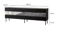 Comodă TV Trendy Leon Black 180x59x35cm GTR000354 imaginea #4 — magazin online Desire.md