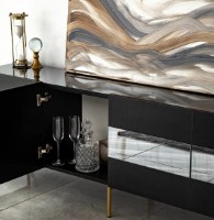 Comodă TV Trendy Leon Black/Gold 180x59x35cm GTR000356 imaginea #2 — magazin online Desire.md