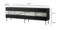 Comodă TV Trendy Leon Black/Gold 180x59x35cm GTR000356 imaginea #4 — magazin online Desire.md
