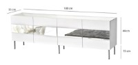 Comodă TV Trendy Leon White/Silver 180x59x35cm GTR000353 imaginea #4 — magazin online Desire.md