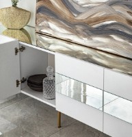 Comodă TV Trendy Leon White/Gold 180x59x35cm GTR000352 imaginea #3 — magazin online Desire.md