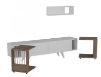 Comodă TV Trendy Leron 1926 Walnut/White 30x41x150cm GTR004169 imaginea #3 — magazin online Desire.md