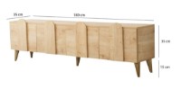 Comodă TV Trendy Linia Noua Oak 180x50x35cm GTR000343 imaginea #4 — magazin online Desire.md