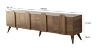 Comodă TV Trendy Linia Noua Walnut 180x50x35cm GTR000345 imaginea #4 — magazin online Desire.md