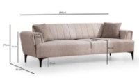 Canapea Trendy Hamlet Beige 230x95x77cm GTR003048 imaginea #6 — magazin online Desire.md
