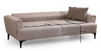 Canapea Trendy Hamlet Beige 230x95x77cm GTR003048 imaginea #7 — magazin online Desire.md