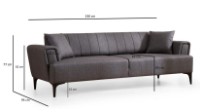 Canapea Trendy Hamlet Dark Grey 230x95x77cm GTR003049 imaginea #5 — magazin online Desire.md