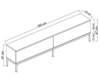 Comodă TV Trendy Lord Black 180x47x30cm GTR006358 imaginea #4 — magazin online Desire.md