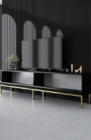 Comodă TV Trendy Lord Black/Gold 180x47x30cm GTR006359 imaginea #2 — magazin online Desire.md