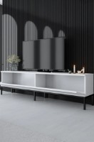 Comodă TV Trendy Lord White/Black 180x47x30cm GTR006360 imaginea #2 — magazin online Desire.md